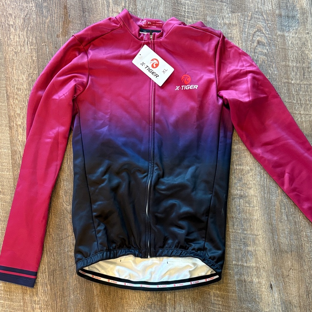 X-Tiger pink/purple and Black Cycling Jersey